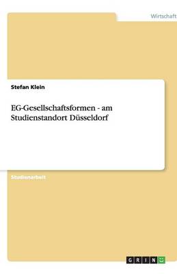 Book cover for EG-Gesellschaftsformen - am Studienstandort Düsseldorf