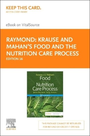 Cover of Krause and Mahan's Food and the Nutrition Care Process, 16e, Elsevier eBook on Vitalsource (Retail Access Card)