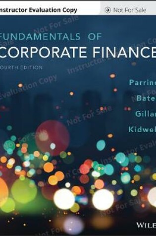 Cover of Fundamentals of Corporate Finance 4e Evaluation Copy