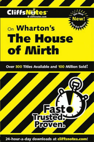 Cover of CliffsNotes on Wharton's the House of Mirth