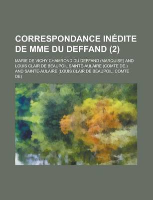 Book cover for Correspondance Inedite de Mme Du Deffand (2)