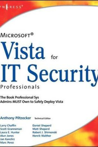 Cover of Microsoft Vista for It Security Professionals