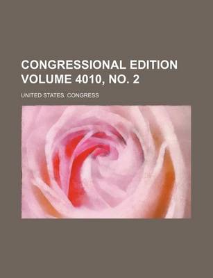 Book cover for Congressional Edition Volume 4010, No. 2