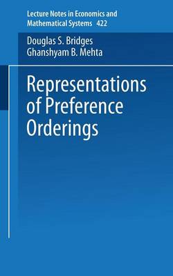 Book cover for Representations of Preferences Orderings