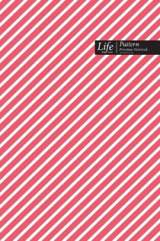 Cover of Striped Pattern Composition Notebook, Dotted Lines, Wide Ruled Medium Size 6 x 9 Inch (A5), 144 Sheets Pink Cover