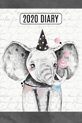 Book cover for 2020 Daily Diary Planner, Inky Baby Elephant