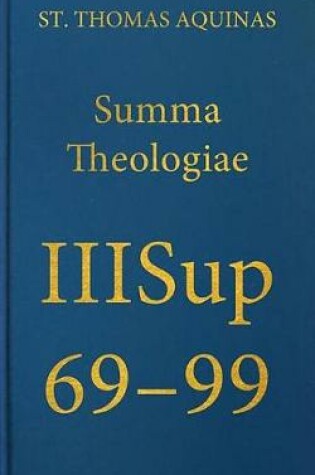 Cover of Summa Theologiae Iiisup, 69-99