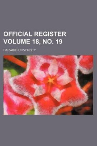 Cover of Official Register Volume 18, No. 19