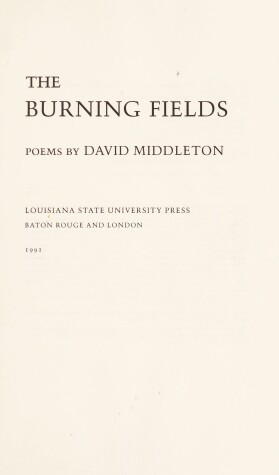 Book cover for The Burning Fields