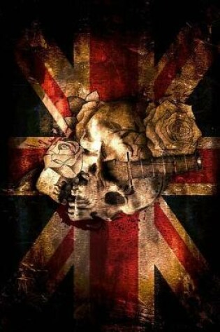 Cover of Cool Union Jack British UK Flag with Skull Journal