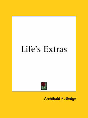 Book cover for Life's Extras (1928)