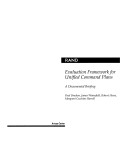 Book cover for Evaluation Framework for Unified Command Plans