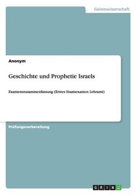 Book cover for Geschichte und Prophetie Israels