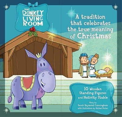 Book cover for Donkey In The Living Room Book with Nativity Set, The