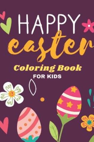 Cover of happy easter coloring book for kids