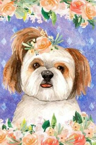 Cover of My Big Fat Bullet Journal for Dog Lovers Shih Tzu in Flowers 1