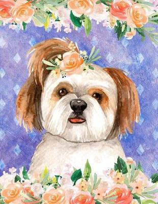 Book cover for My Big Fat Bullet Journal for Dog Lovers Shih Tzu in Flowers 1