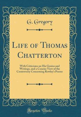 Book cover for Life of Thomas Chatterton