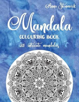 Book cover for Mandala colouring book - 25 intricate mandalas