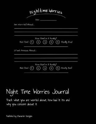 Book cover for Night Time Worries Journal