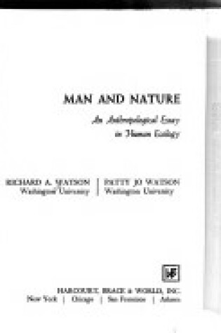 Cover of Man and Nature