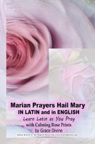 Cover of Marian Prayers Hail Mary IN LATIN and in ENGLISH Learn Latin as You Pray with Calming Rose Prints by Grace Divine