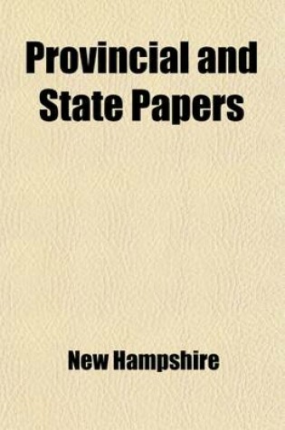 Cover of Provincial and State Papers (Volume 33)