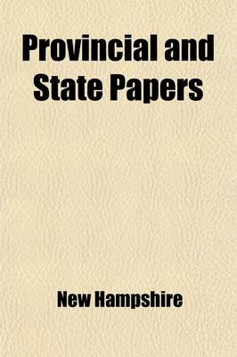 Book cover for Provincial and State Papers (Volume 33)