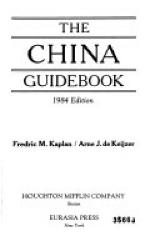 Cover of Dekeijzer China Gde Bk 84 Pa