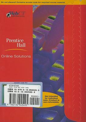 Book cover for WebCT Standard Access Card