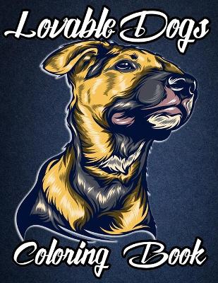 Book cover for Lovable Dogs Coloring book