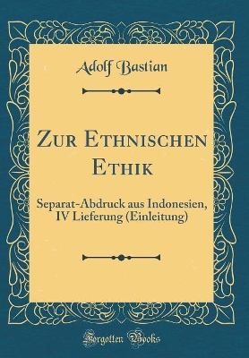 Book cover for Zur Ethnischen Ethik