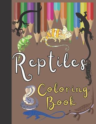 Book cover for Reptiles Coloring Book