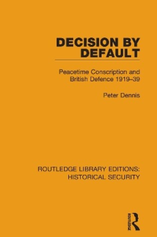 Cover of Decision by Default
