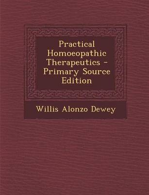 Book cover for Practical Homoeopathic Therapeutics