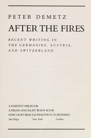 Cover of After the Fires