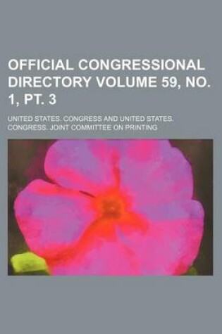 Cover of Official Congressional Directory Volume 59, No. 1, PT. 3