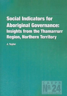 Book cover for Social Indicators for Aboriginal Governance