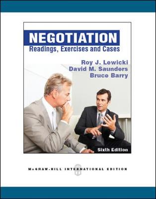 Book cover for Negotiation: Readings, Exercises, and Cases (Int'l Ed)