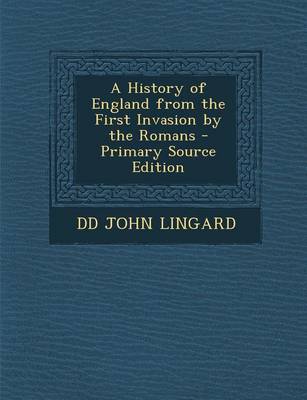 Book cover for A History of England from the First Invasion by the Romans