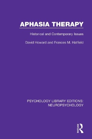 Cover of Aphasia Therapy