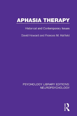 Book cover for Aphasia Therapy