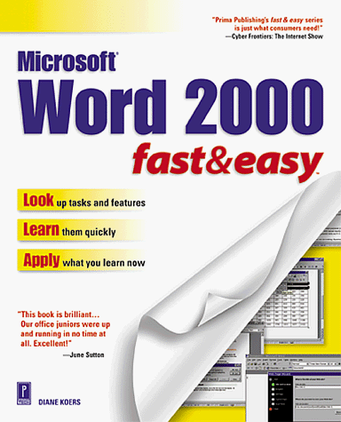 Book cover for Word 2000 Fast and Easy