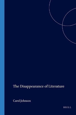 Book cover for The Disappearance of Literature