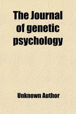 Book cover for Journal of Genetic Psychology Volume 5