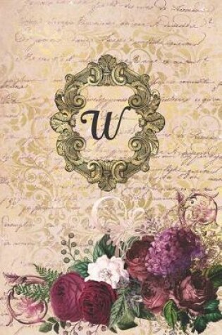 Cover of Simply Dots Dot Journal Notebook - Gilded Romance - Personalized Monogram Letter W