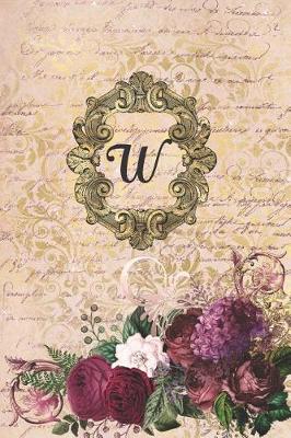 Book cover for Simply Dots Dot Journal Notebook - Gilded Romance - Personalized Monogram Letter W