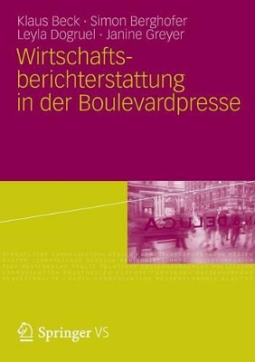 Book cover for Wirtschaftsberichterstattung in Der Boulevardpresse