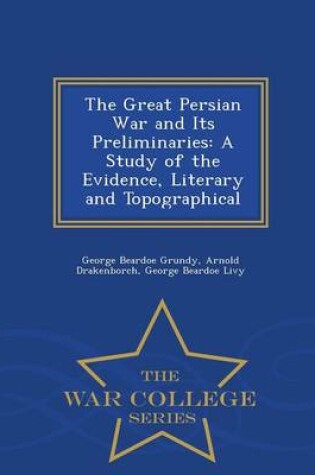 Cover of The Great Persian War and Its Preliminaries