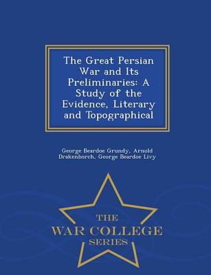 Book cover for The Great Persian War and Its Preliminaries